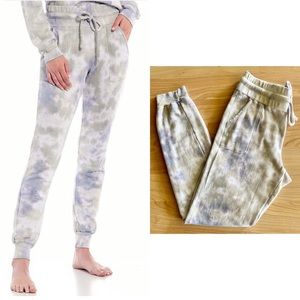 Jala Women Tie Dye French Terry Fleece Coordinating Lounge Joggers Size XL